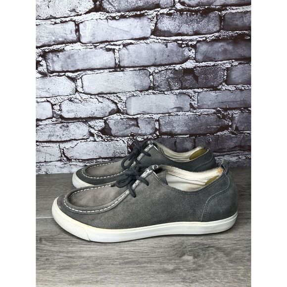 Cole Haan Air Berge Gray Suede Moc Toe Lace Up Sneaker Shoes Men Sz 10M US/43EU - Picture 1 of 16
